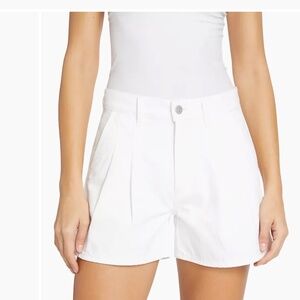 Veronica Beard Simpson Pleated Denim Shorts